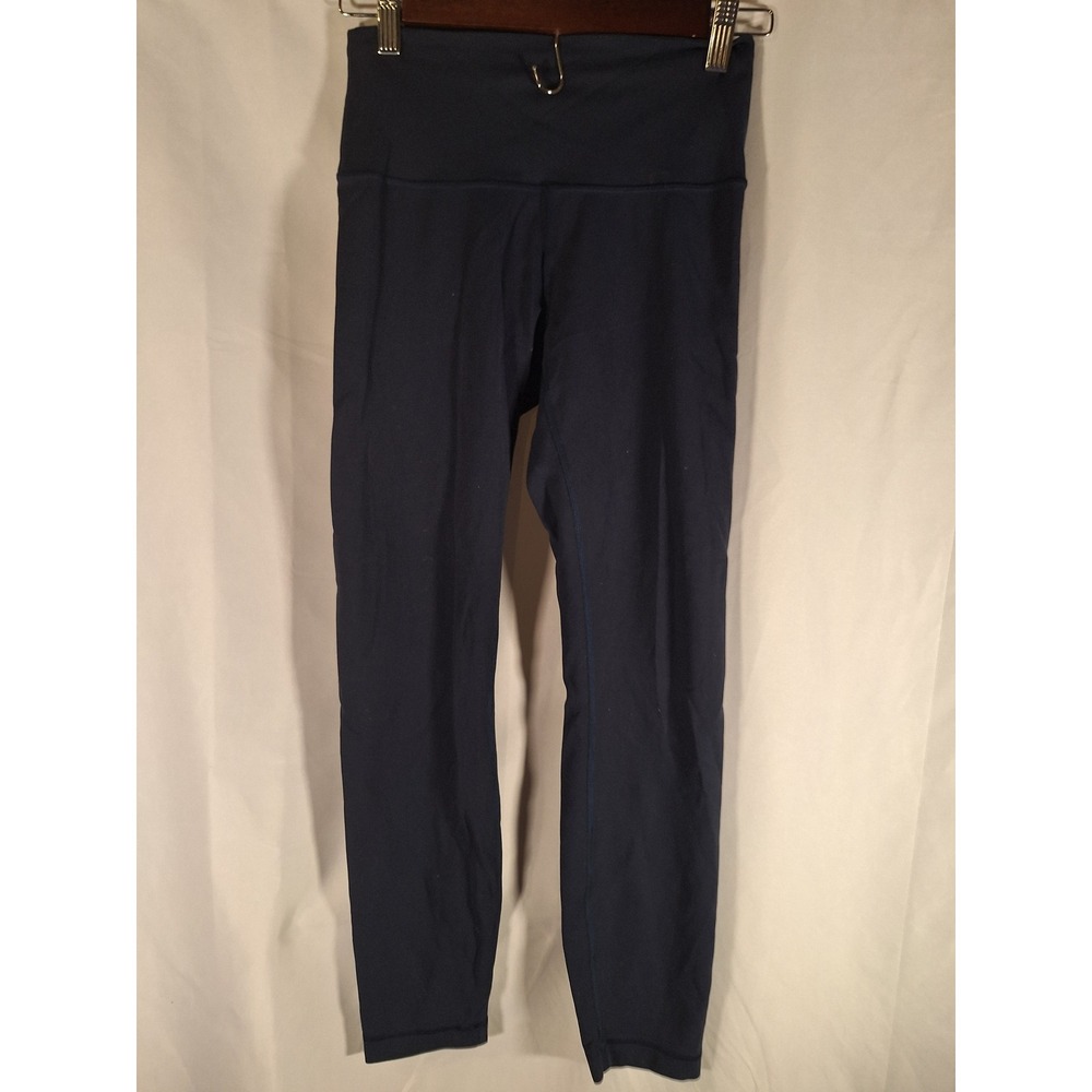 Lululemon Womens‎ Navy Blue High Rise Activewear Leggings Size 6 Yoga Pants